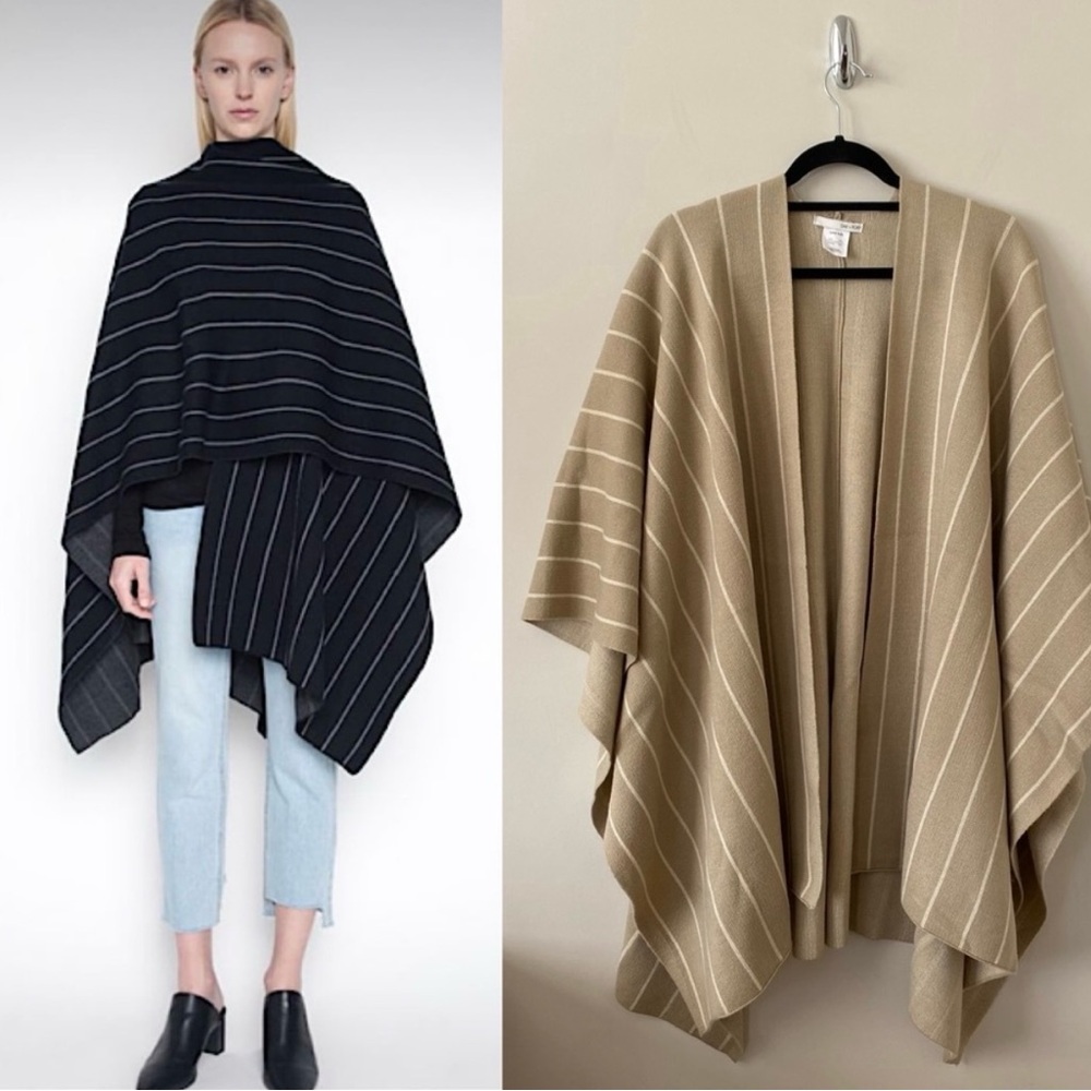 Oak &ford Striped Poncho